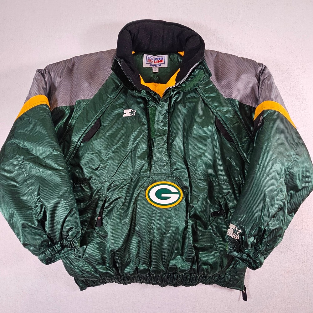 Starter Green Bay Packers Jacket Mens XL Green Vintage 90s NFL Pro Line Puffer